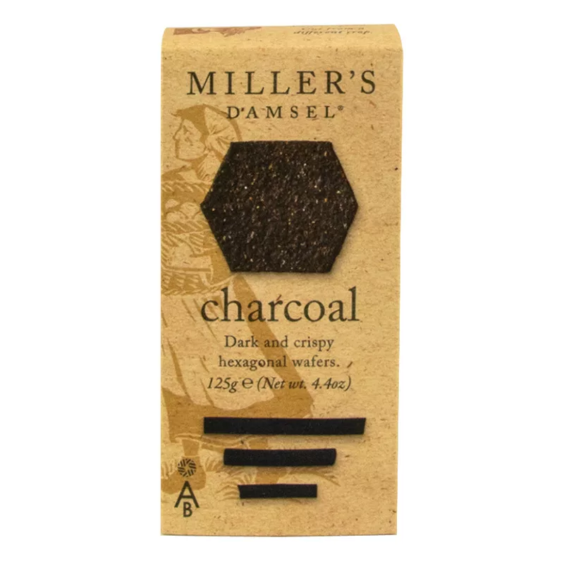 Artisan Biscuits Miller's Damsel Charcoal Crackers 125g