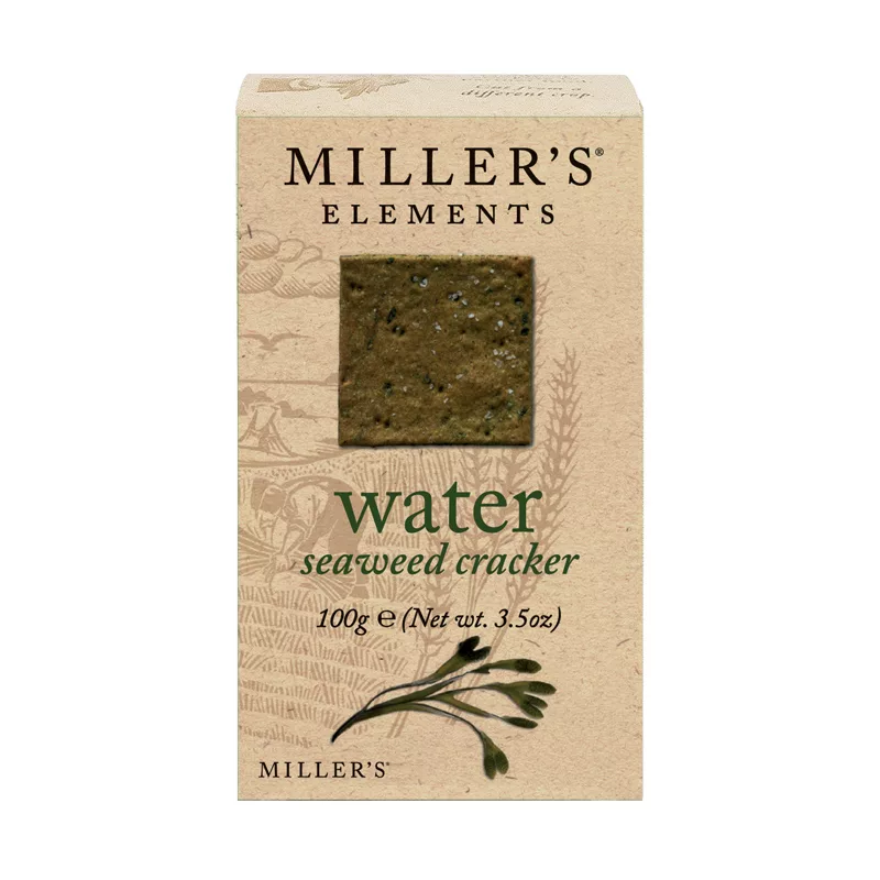 Artisan Biscuits Millers Elements Water Seaweed Crackers 100g