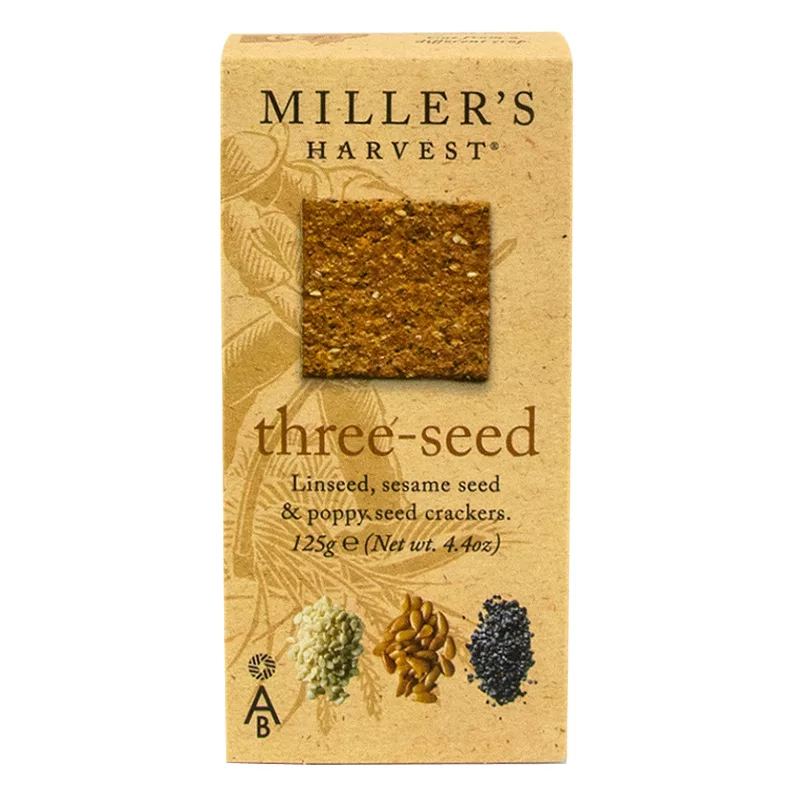 Artisan Biscuits Miller's Harvest Three-Seed Crackers 125g