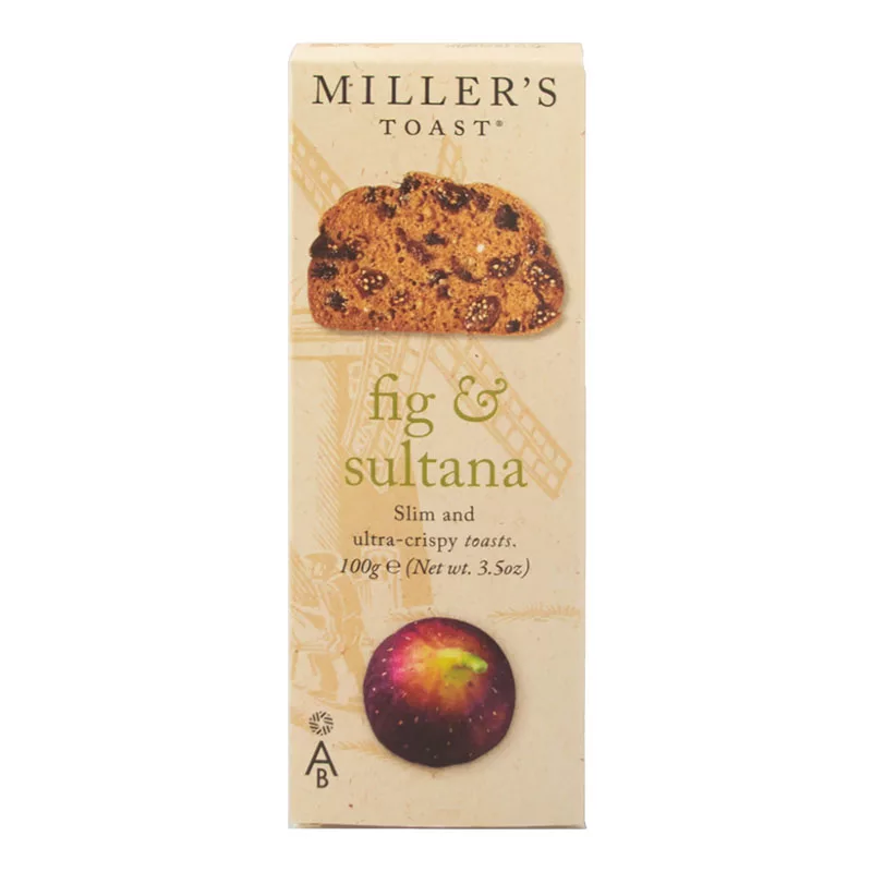 Artisan Biscuits Miller's Toast Fig and Sultana 100g