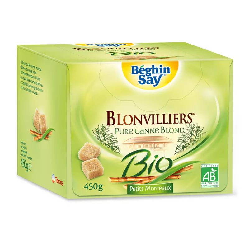 Béghin Say Blonvilliers Organic Brown Sugar Cubes 450g