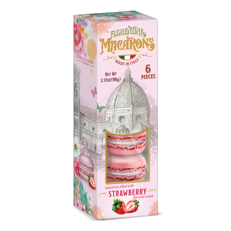 Borgo de Medici Strawberry Florentine Macarons 90g