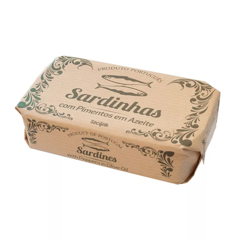 bySocilink Sardines with Peppers in Olive Oil 120g