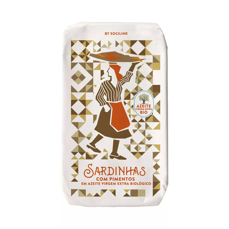 bySocilink Sardines with Peppers Organic Extra Virgin Olive Oil 120g