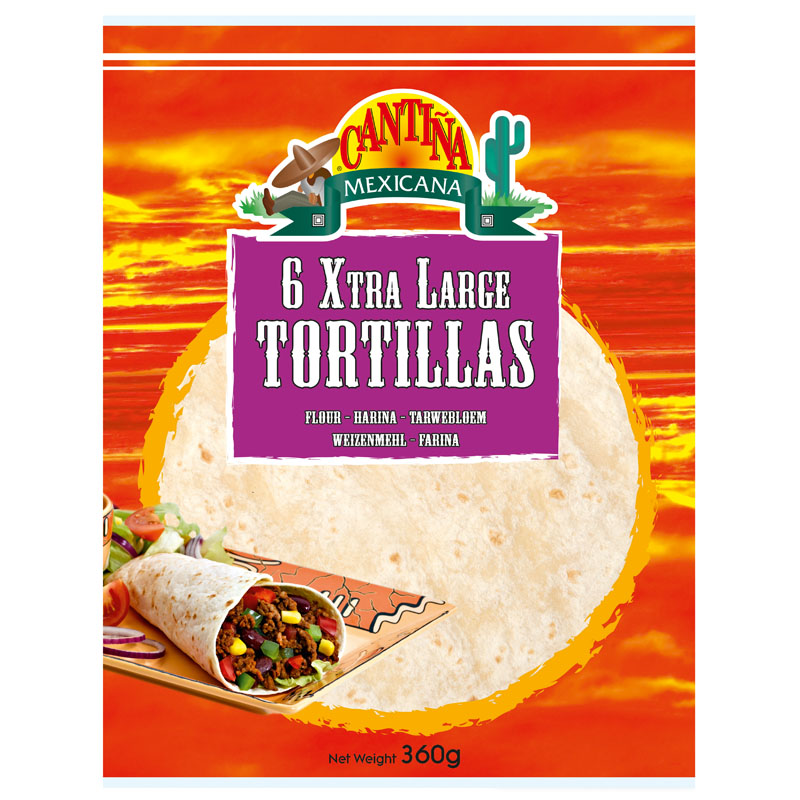 Cantina Mexicana Flour Tortillas XL 360g
