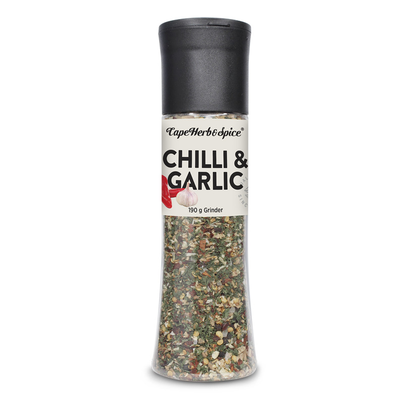 Cape Herb & Spice Tall Chilli and Garlic Grinder 190g
