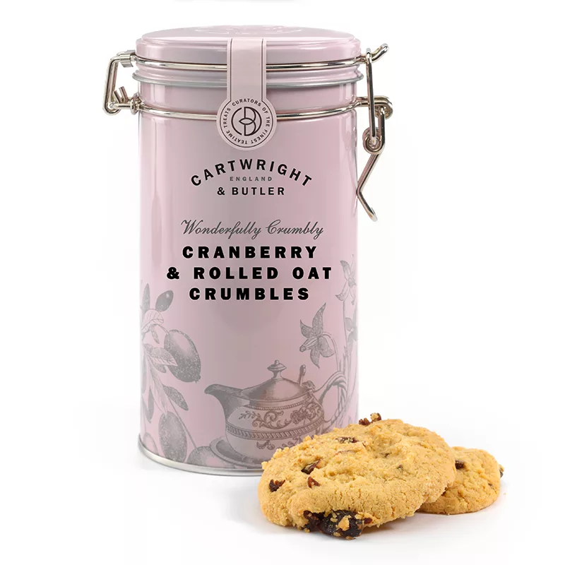 Cartwright & Butler Cranberry & Rolled Oat Crumbles Tin 200g