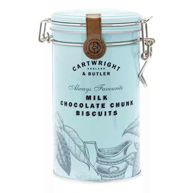 Cartwright & Butler Milk Chocolate Chunk Biscuits Tin 200g