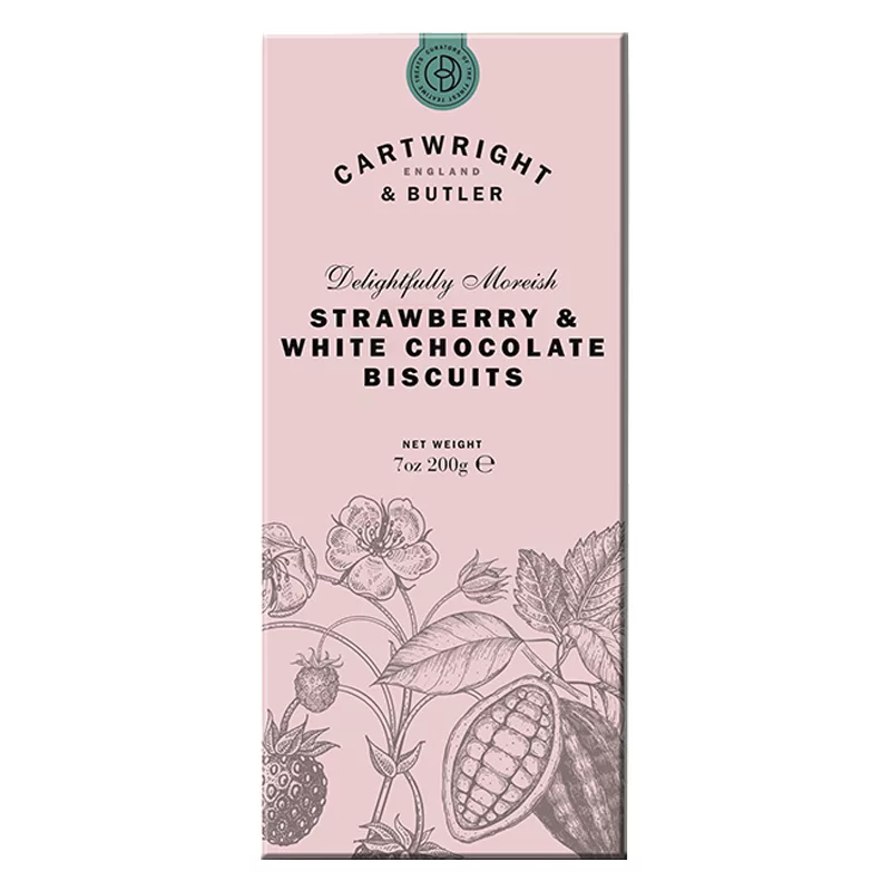 Cartwright & Butler Strawberry White Chocolate Biscuits 200g