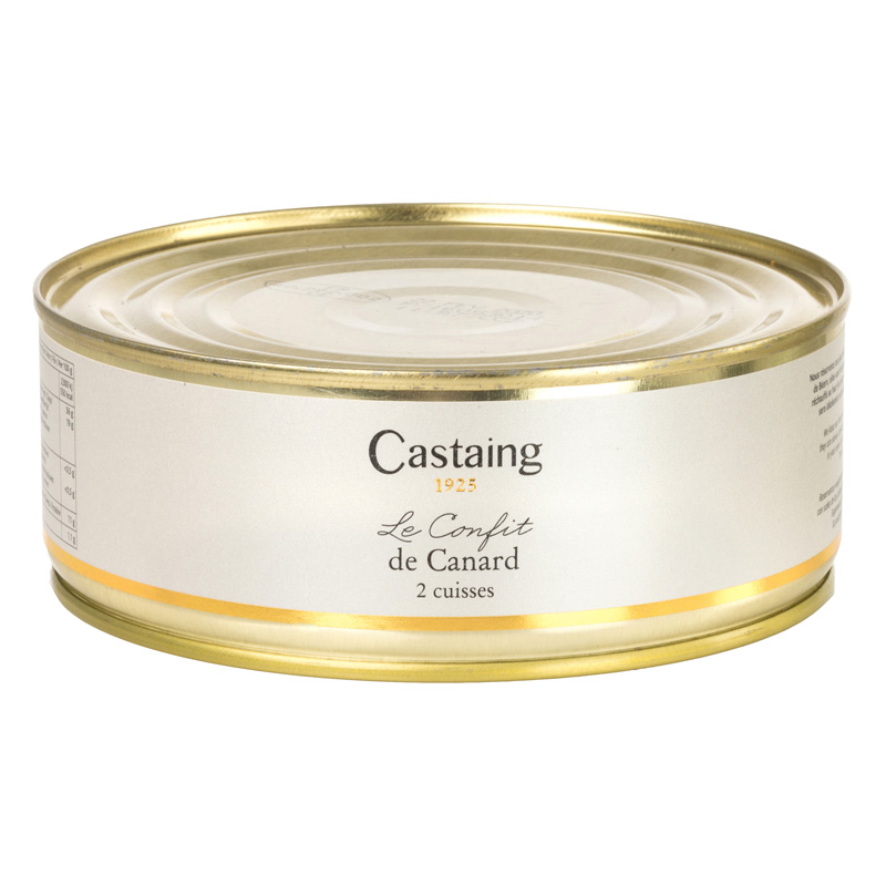 Castaing Duck Confit Legs Tin 2 Legs 820g