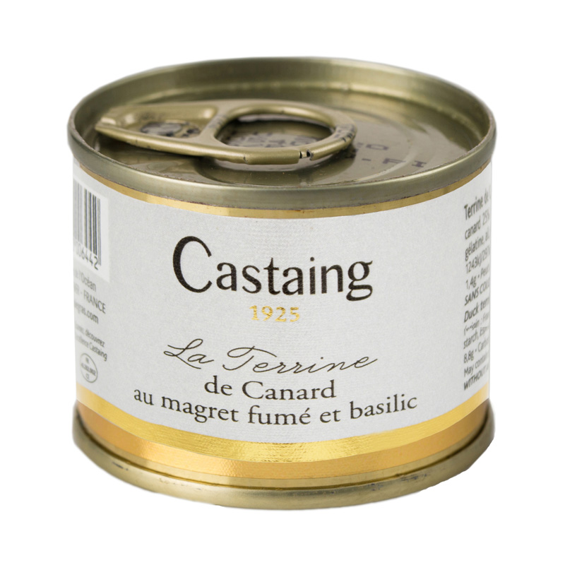 Castaing Duck Pâté with Smoked Duck Breast and Basil 67g