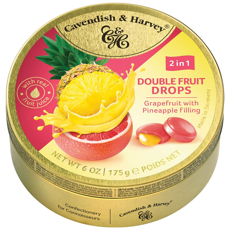 Cavendish & Harvey Grapefruit with Pineapple Filling Drops 175g