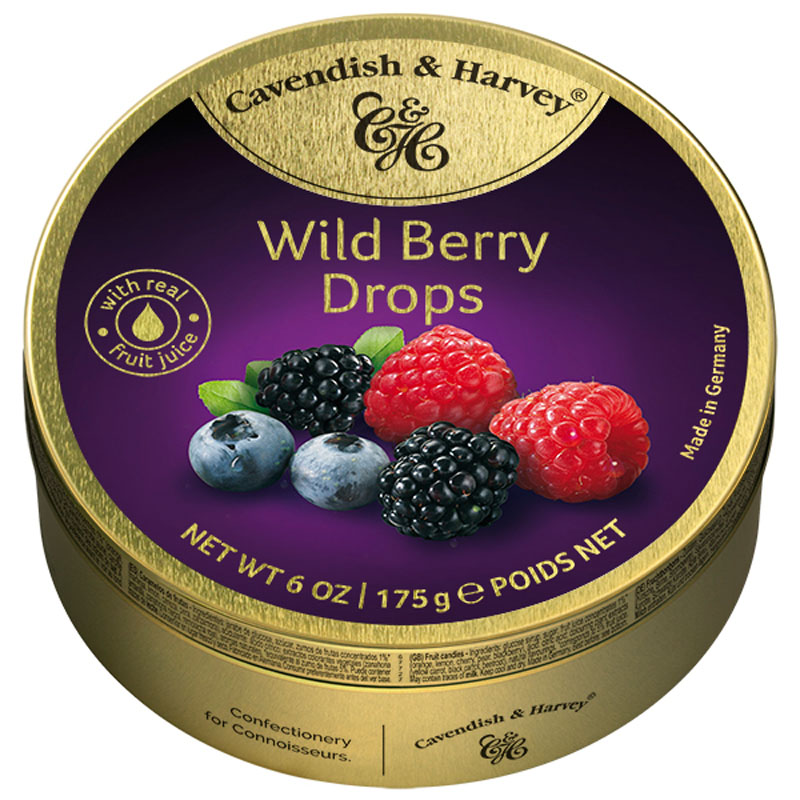 Cavendish & Harvey Wild Berry Drops Tin 175g