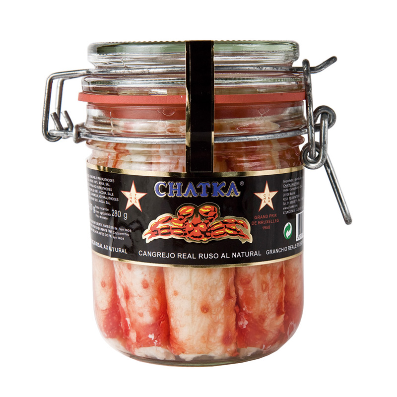 Chatka King Crab 100% Legs in Jar 400g