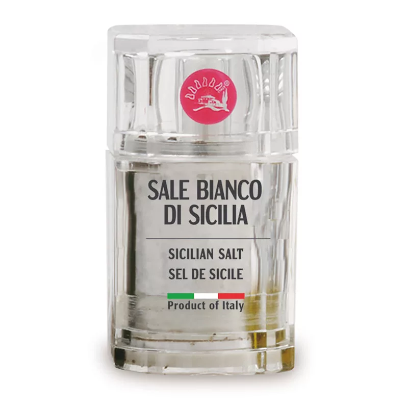Collitali Sicily White Salt Mini Square Grinder 21g
