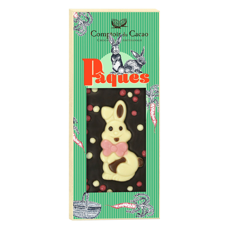 Comptoir du Cacao Dark Chocolate Easter Bar Rabbit 90g