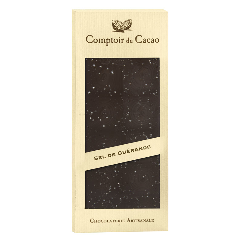 Comptoir du Cacao Dark Chocolate Tablet Guérande Sea Salt 90g