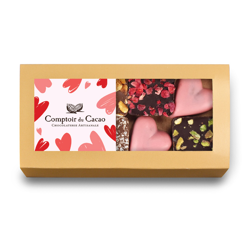 Comptoir du Cacao Praline and Heart Chocolates Gift Box 75g