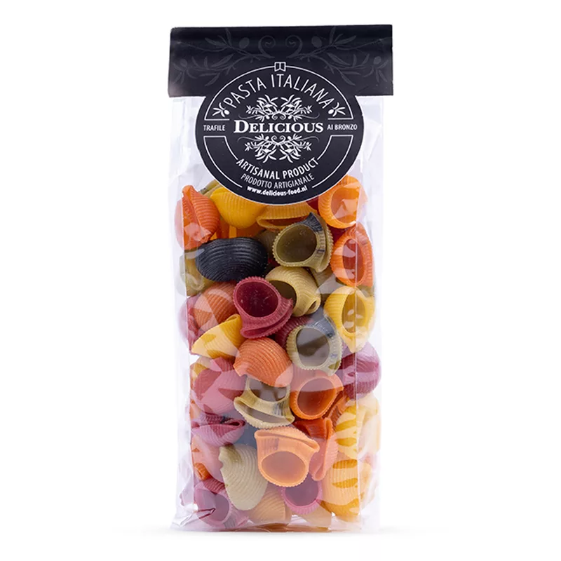 Delicious Pasta Shells 6 Colours 250g