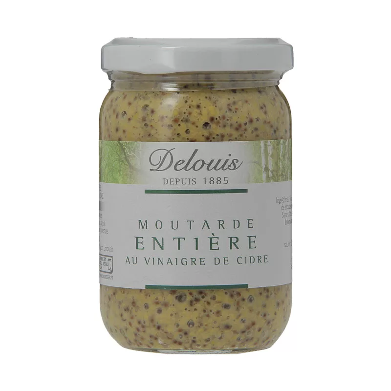 Delouis Organic Wholegrain Mustard with Cider Vinegar 180g