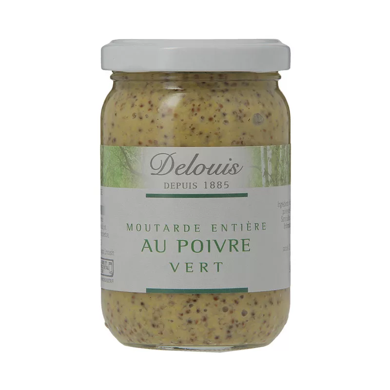 Delouis Organic Wholegrain Mustard Green Peppercorns 180g