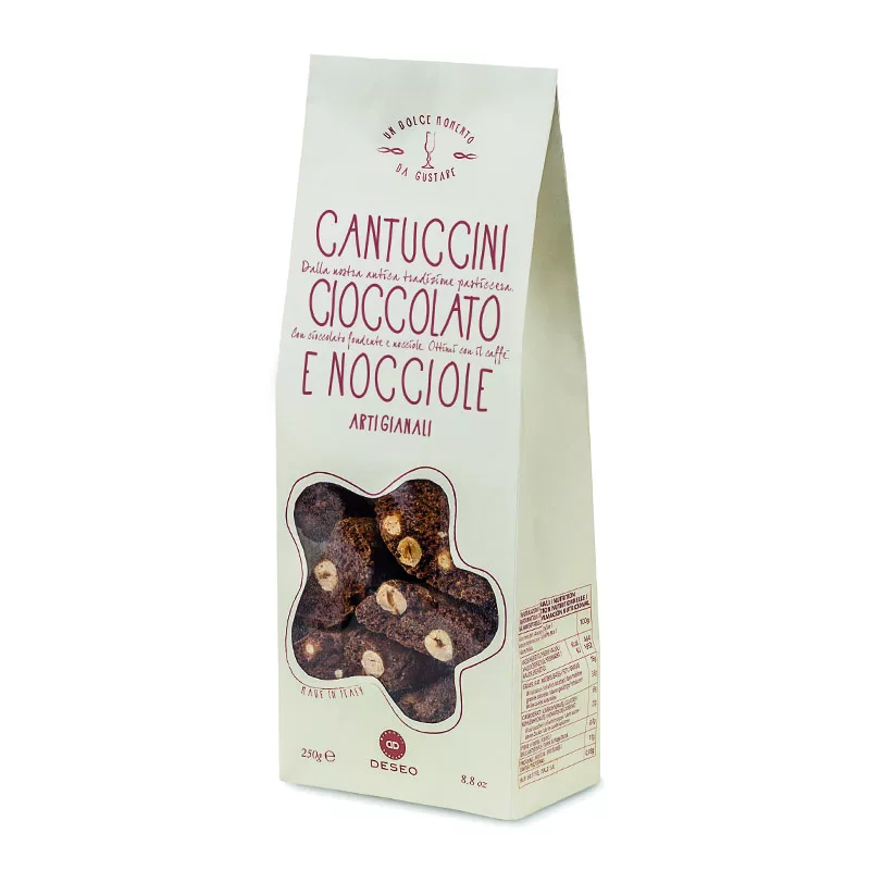Deseo Cantuccini Dark Chocolate and Hazelnuts 250g