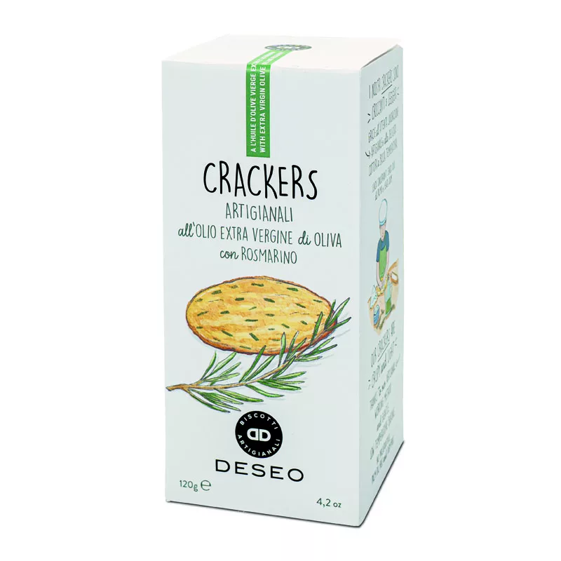 Deseo Extra Virgin Olive Oil Crackers with Rosemary 120g
