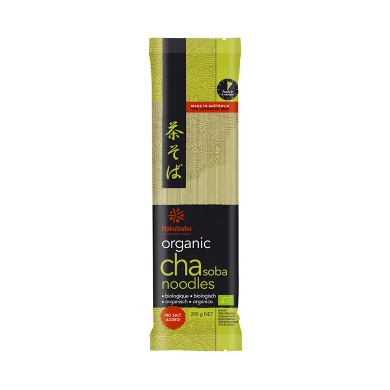 Hakubaku Soba Noodles with Green Tea 200g