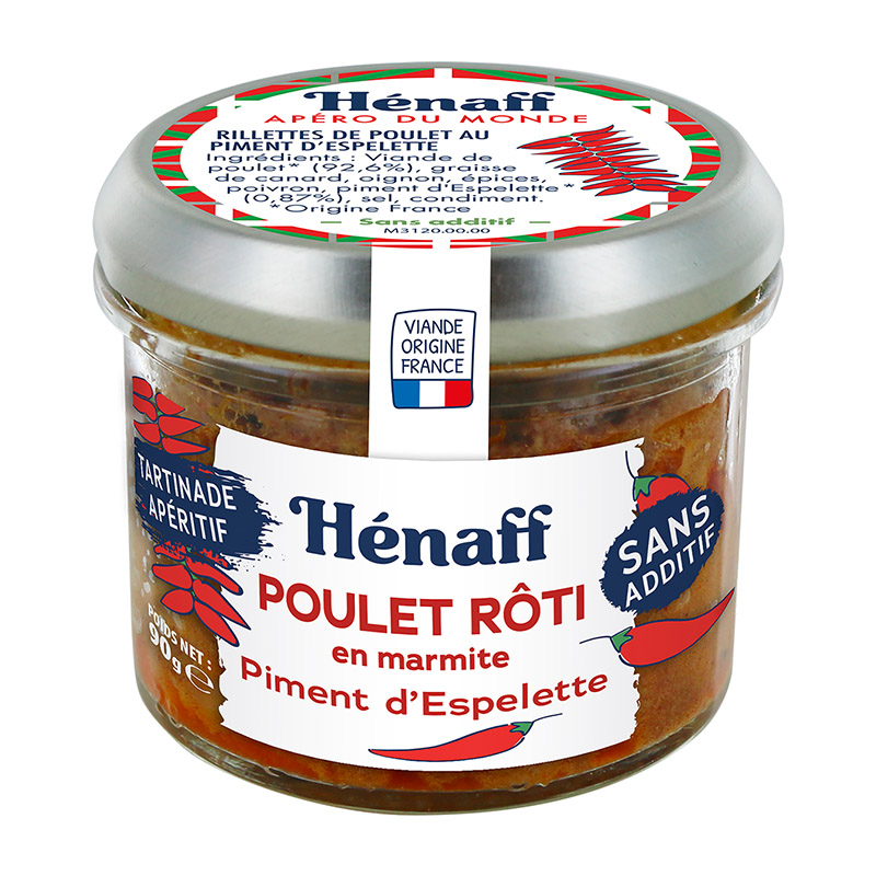Hénaff Chicken Roasted with Espelette Pepper Spread 90g