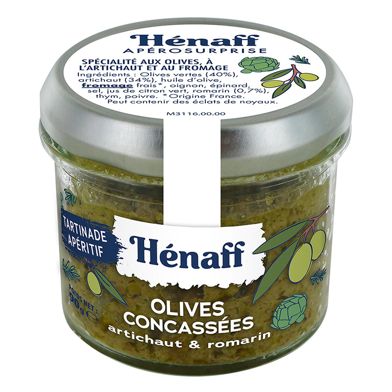 Hénaff Crushed Olive, Artichoke & Rosemary Spread 90g