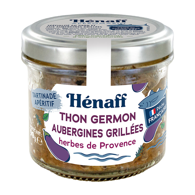 Hénaff White Tuna with Grilled Eggplants and Herbs of Provence Spread 90g