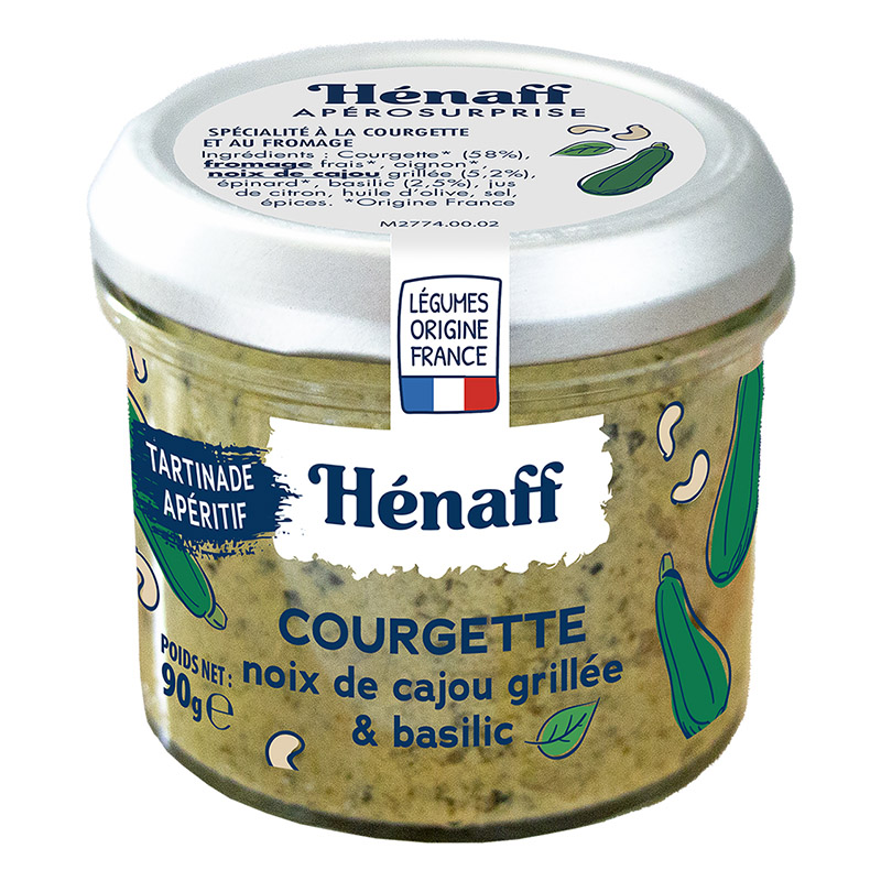 Hénaff Zucchini Grilled Cashews and Basil Butternut Spread 90g
