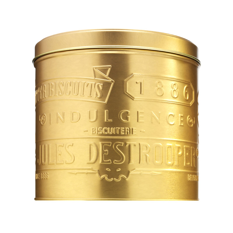 Jules Destrooper Golden Round Tin Small 200g