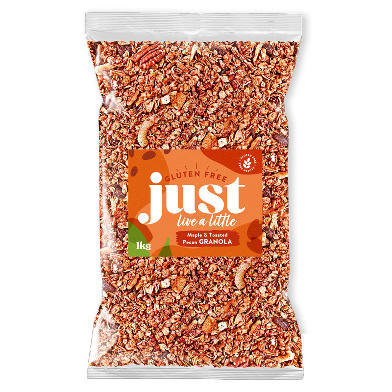 Just Live A Little Maple & Pecan Granola 1kg