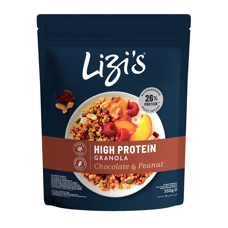 Lizis High Protein Granola Chocolate and Peanut 350g