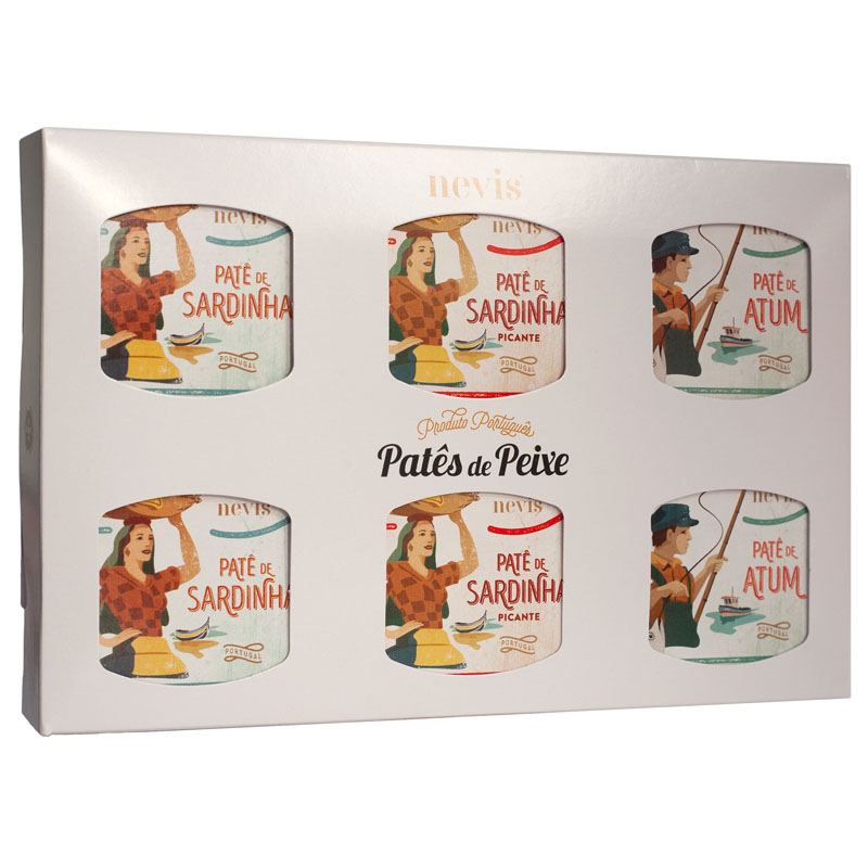 Nevis Fish Pate Set No.01 Sardine Spicy Sardine Tuna 6x65g