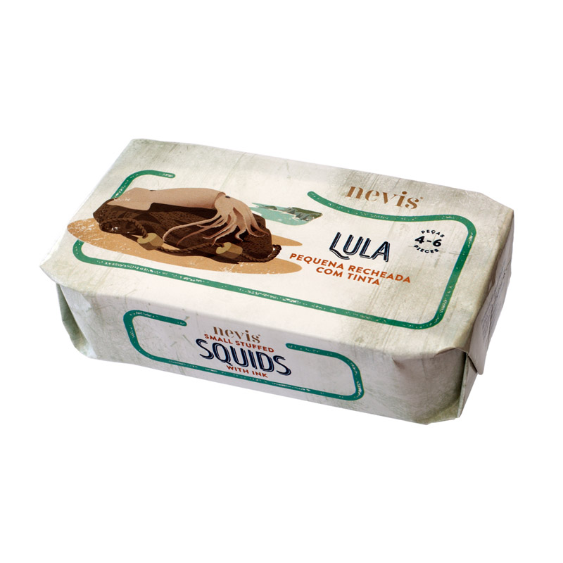 Nevis Small Stuffed Squids with Ink 110g