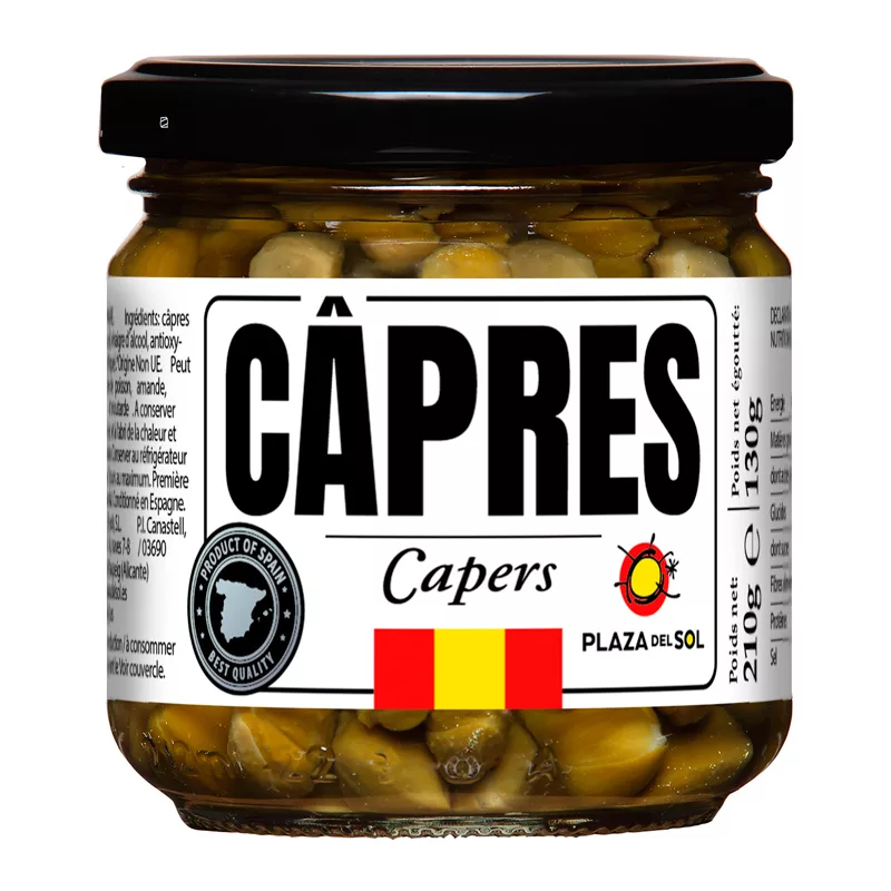 Plaza del Sol Capers in Vinegar 210g