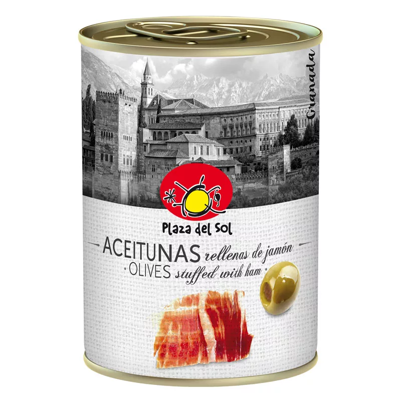 Plaza del Sol Olives Stuffed with Ham 280g