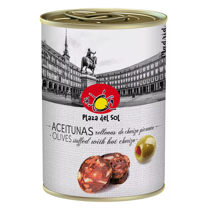Plaza del Sol Olives Stuffed with Hot Chorizo 280g