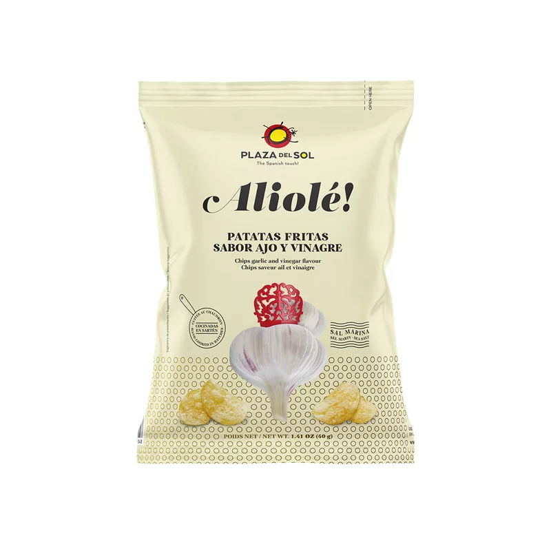 Plaza del Sol Potato Chips Aliolé Garlic and Vinegar 40g