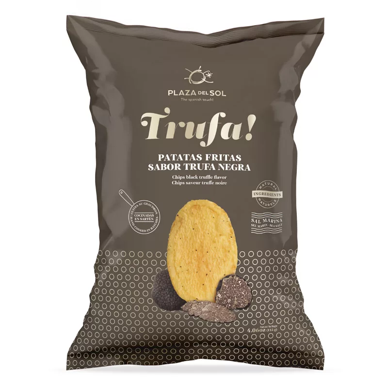 Plaza del Sol Potato Chips Black Truffle 115g