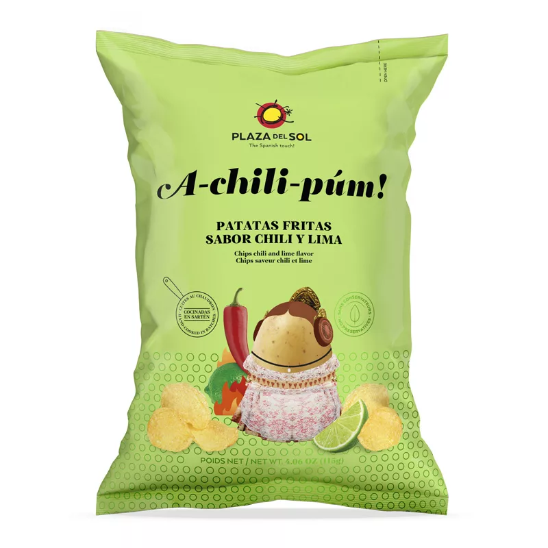 Plaza del Sol Potato Chips Chili and Lime Flavor 115g