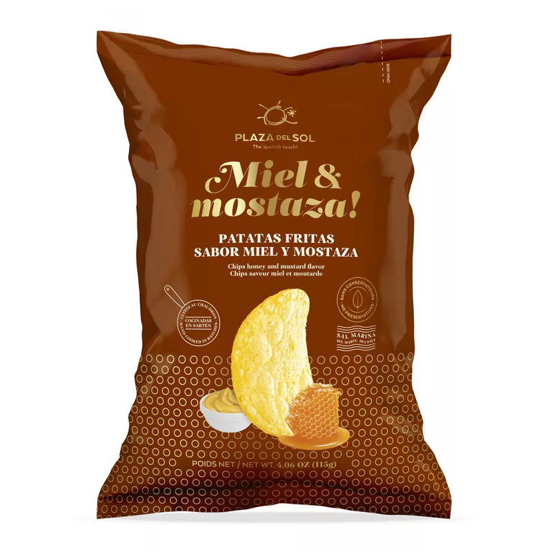 Plaza del Sol Potato Chips Honey and Mustard Flavor 115g