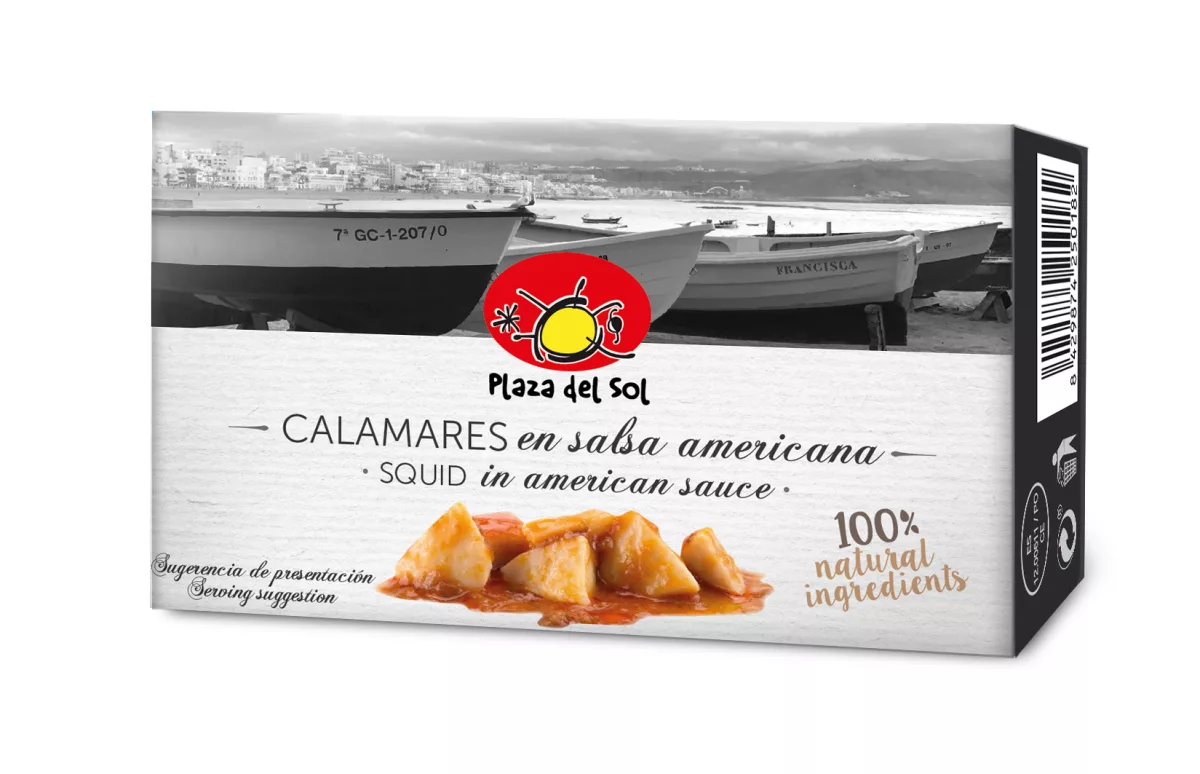 Plaza del Sol Squid Pieces in American Sauce 115g