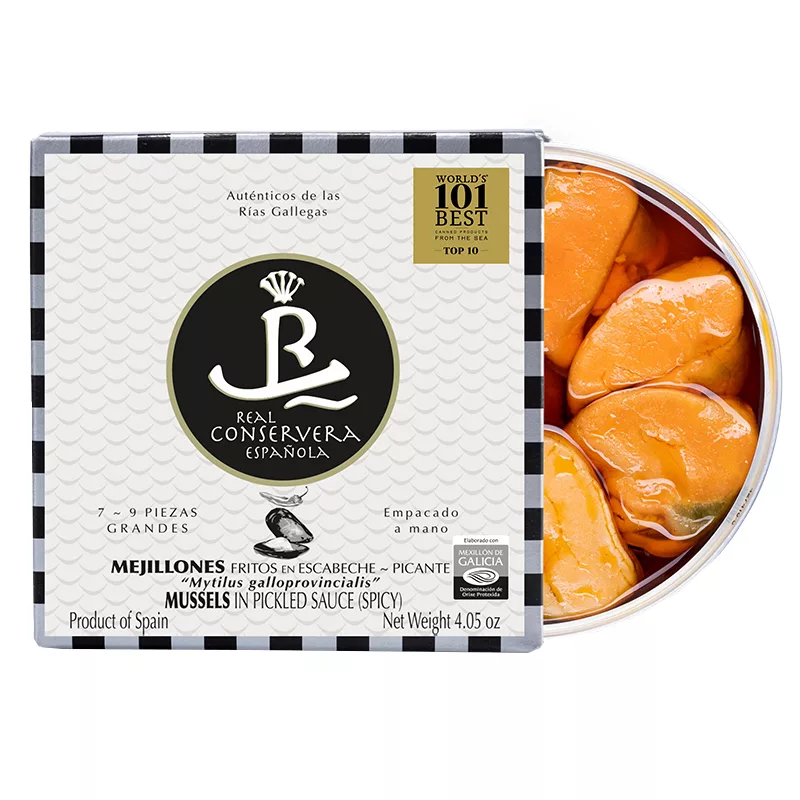Real Conservera Española Mussels Spicy Escabeche 115g