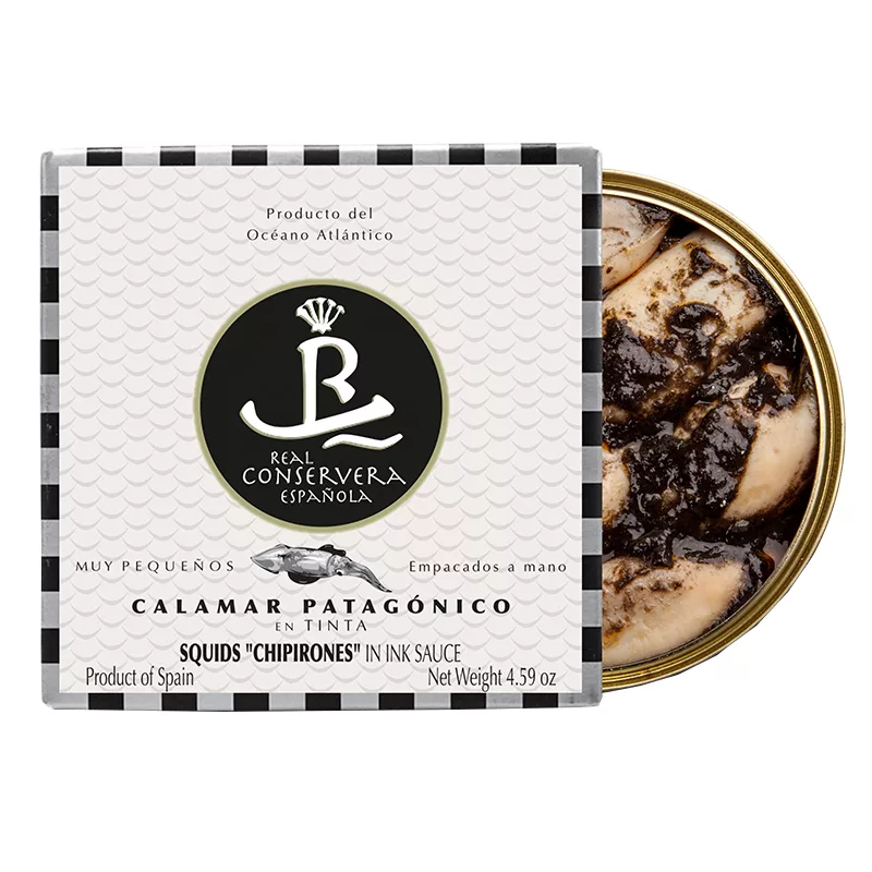 Real Conservera Española Small Squids Chipirones in Ink 130g