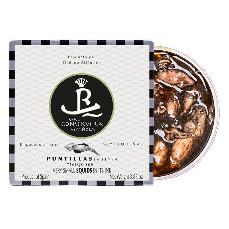 Real Conservera Española Small Squids Puntillitas in Ink 110g