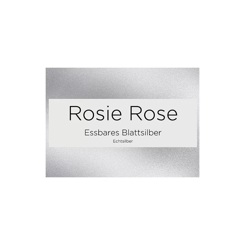Rosie Rose Edible Silver Leaf Sheets 999 6x6cm 5 Pack