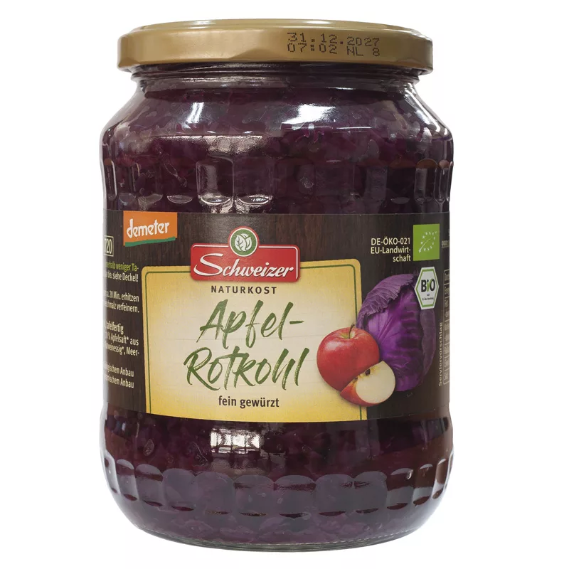 Schweizer Demeter Red Cabbage with Apples 680g